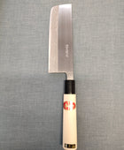 Hidari Yorimitsu | Nishigata Nakiri 165mm | Carbon Steel Damascus