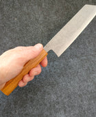 Yosimitu Kajiya Bunka 165mm Stainless Nashiji Shirogami 2 Oak handle