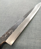 Sakai Kikumori | Kikuzuki Kuro | Yanagiba 240mm | Horn Magnolia