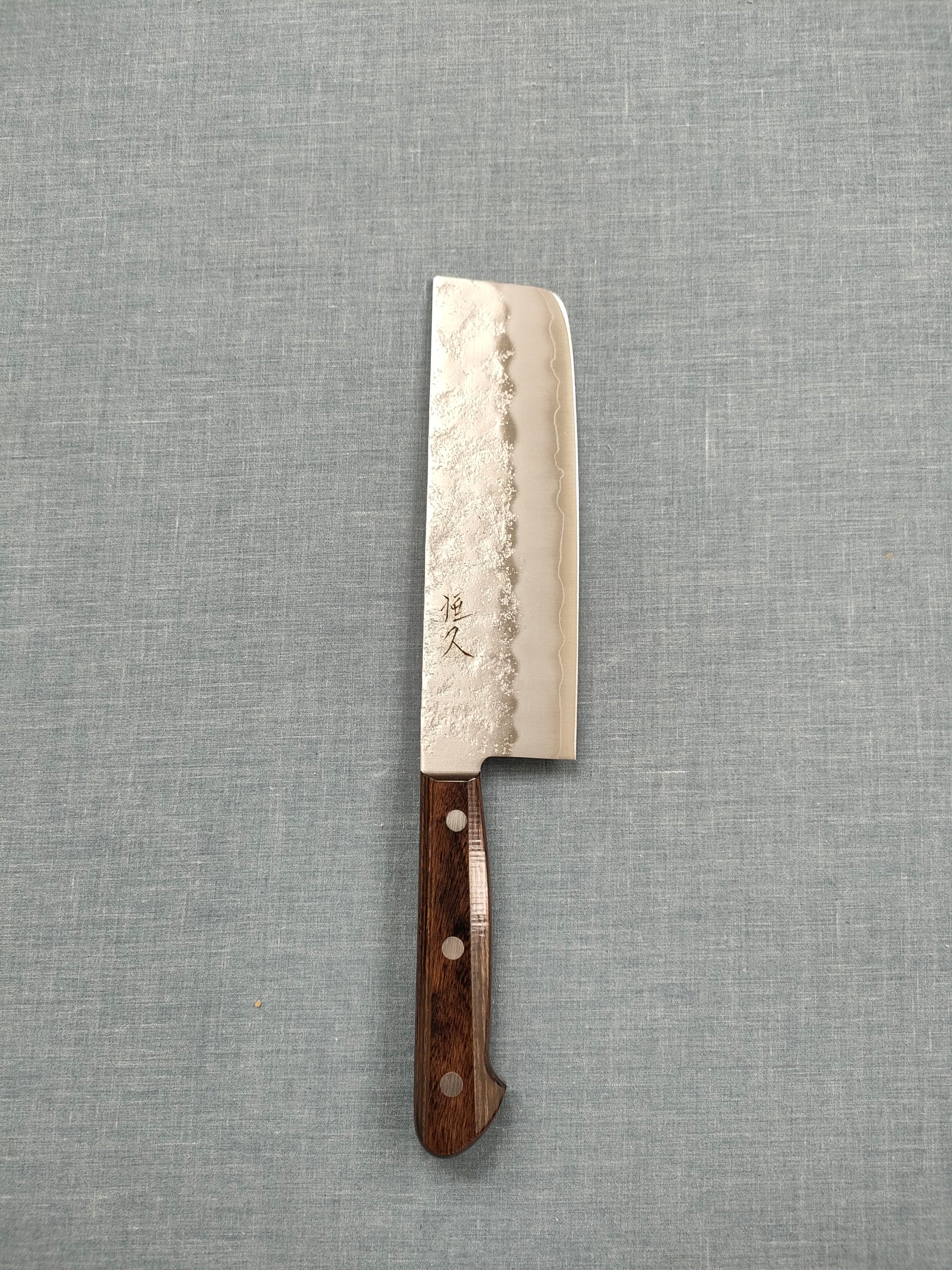 Tsunehisa | Nashiji | Nakiri 165mm | Ginsan 3 | Brown Handle