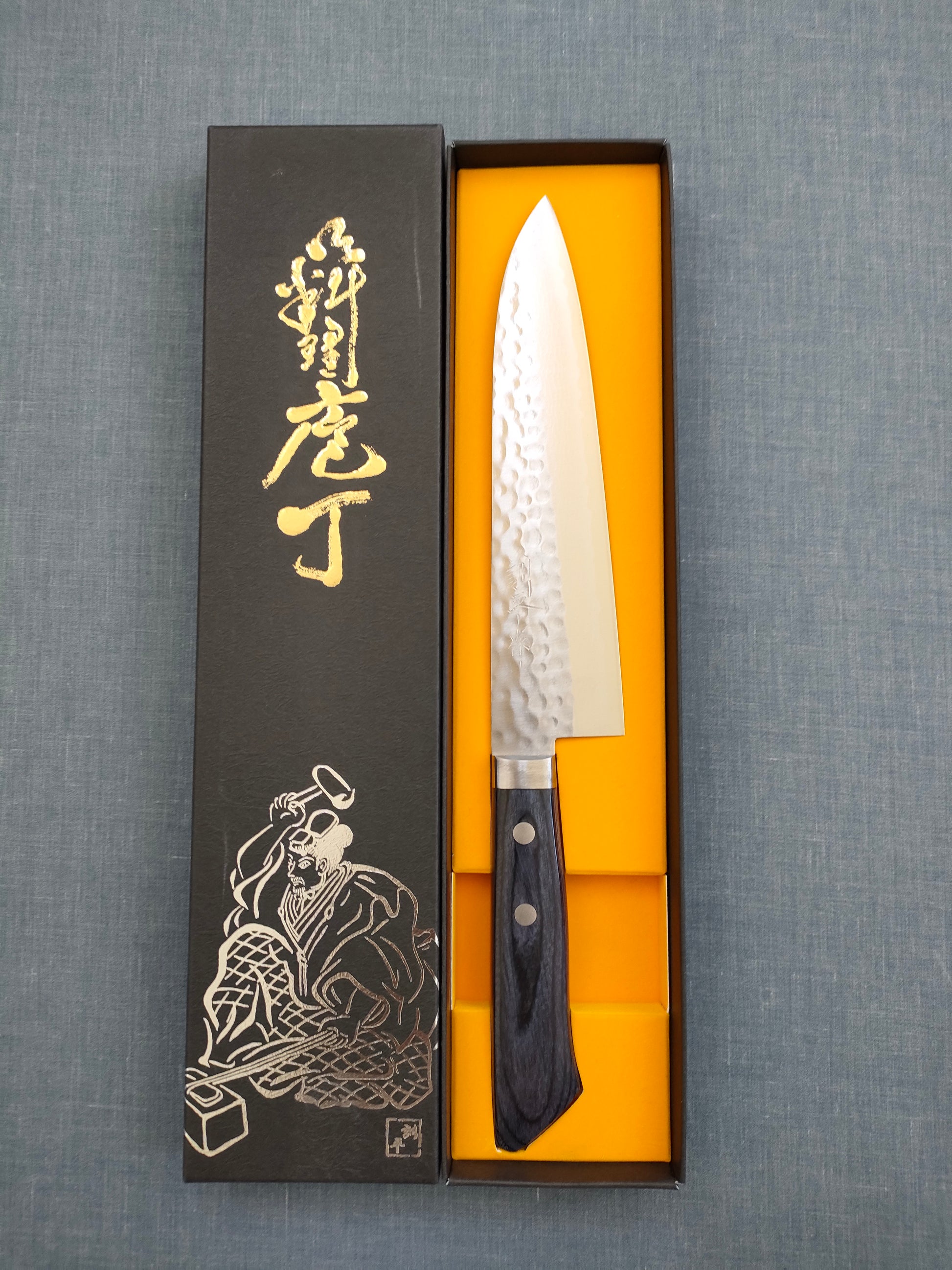 Masutani | Kokuryu | Gyuto 180mm | VG10 Damascus | Blue Pakka