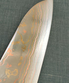 Saji Knives | Santoku 180mm | Rainbow Damascus | Aogami 2 | Rosewood White Horn