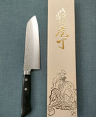Masutani | Damascus | Santoku 170mm | VG10 | Black Pakka