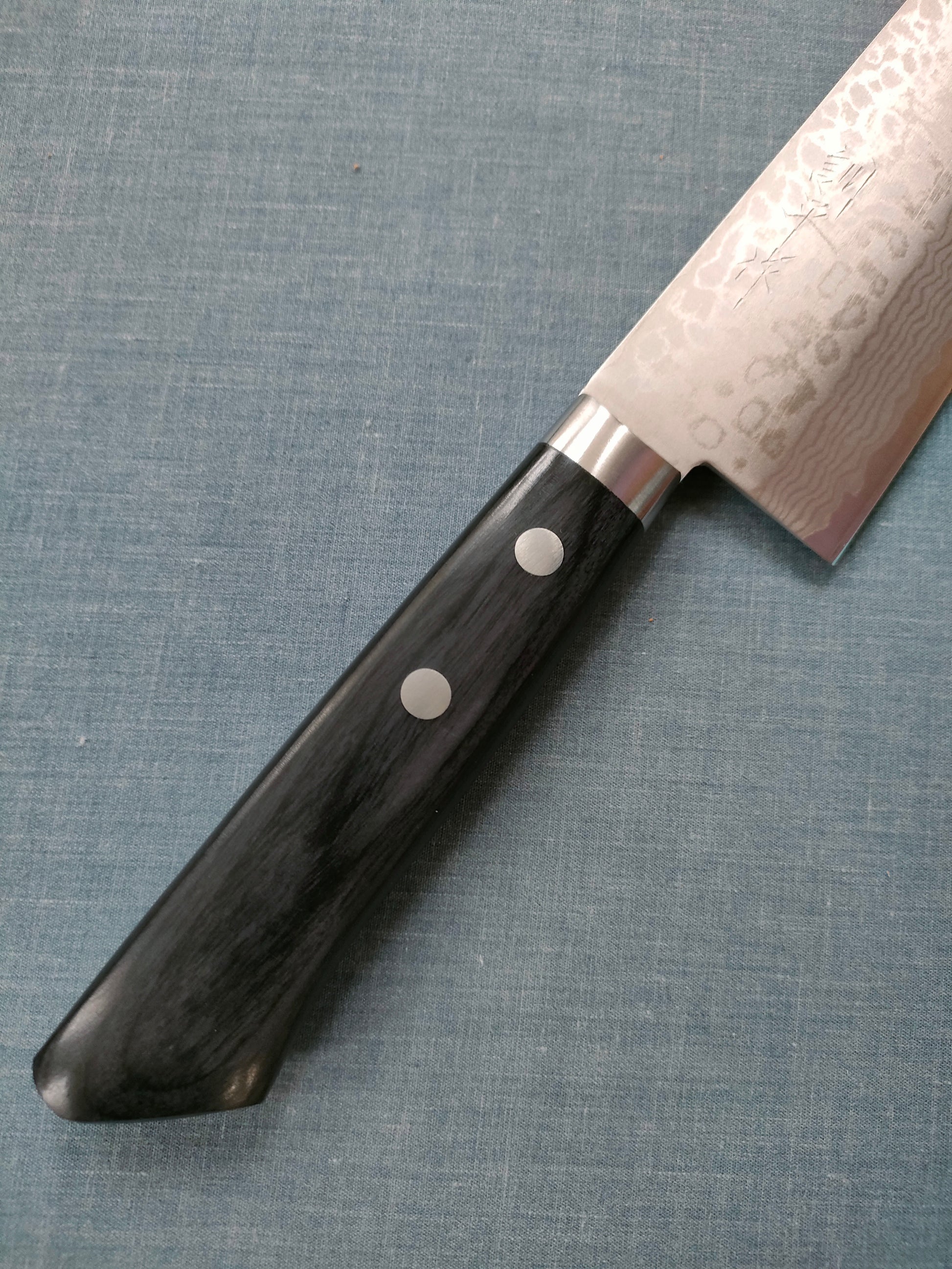 Masutani | Damascus | Santoku 170mm | VG10 | Black Pakka