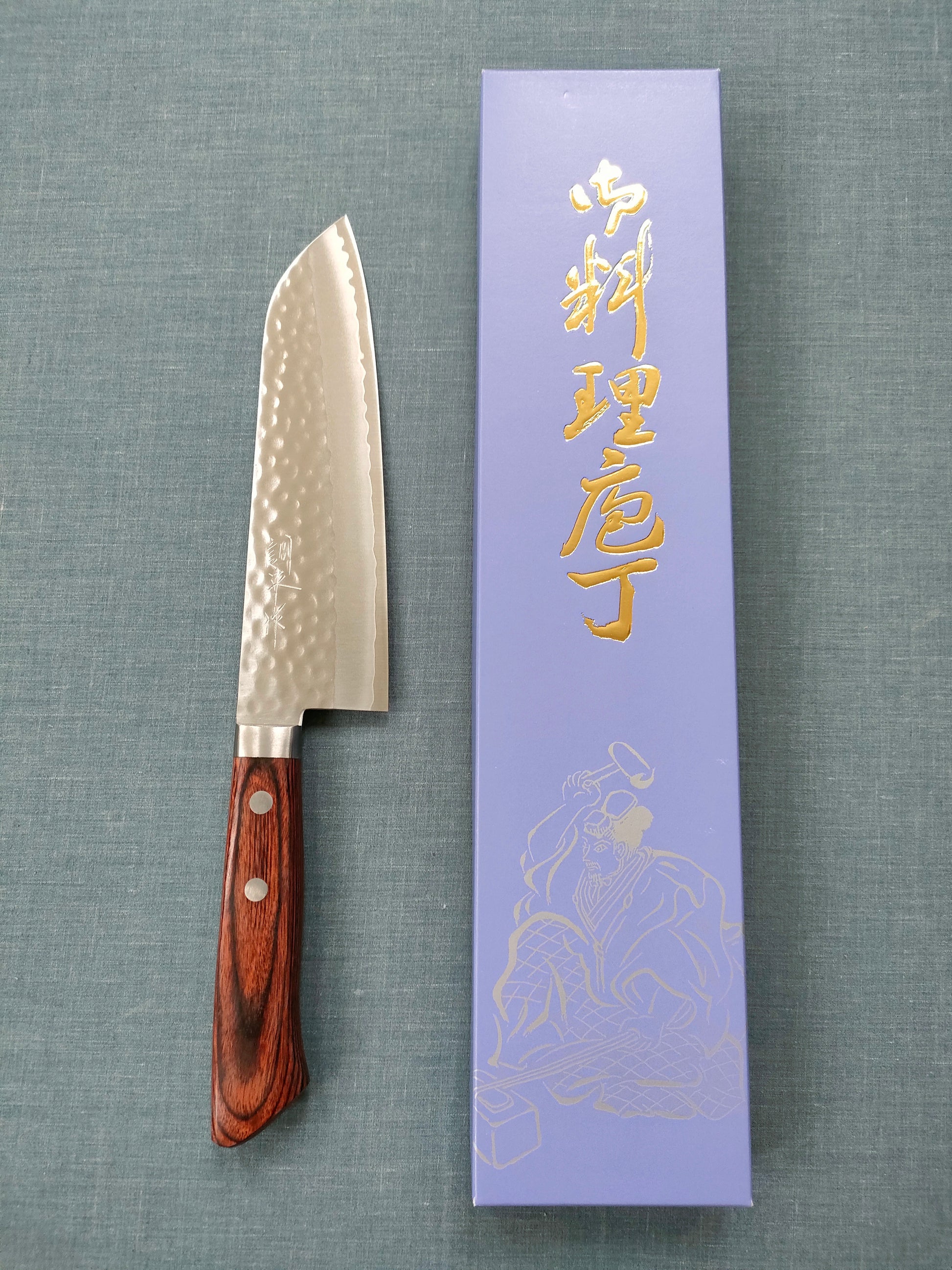 Masutani | Tsuchime | Santoku 170mm | VG1 | Brown Pakka