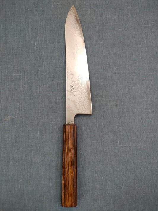 Tsunehisa | Forged VG10 Damascus | Gyuto 210mm | Burnt Oak