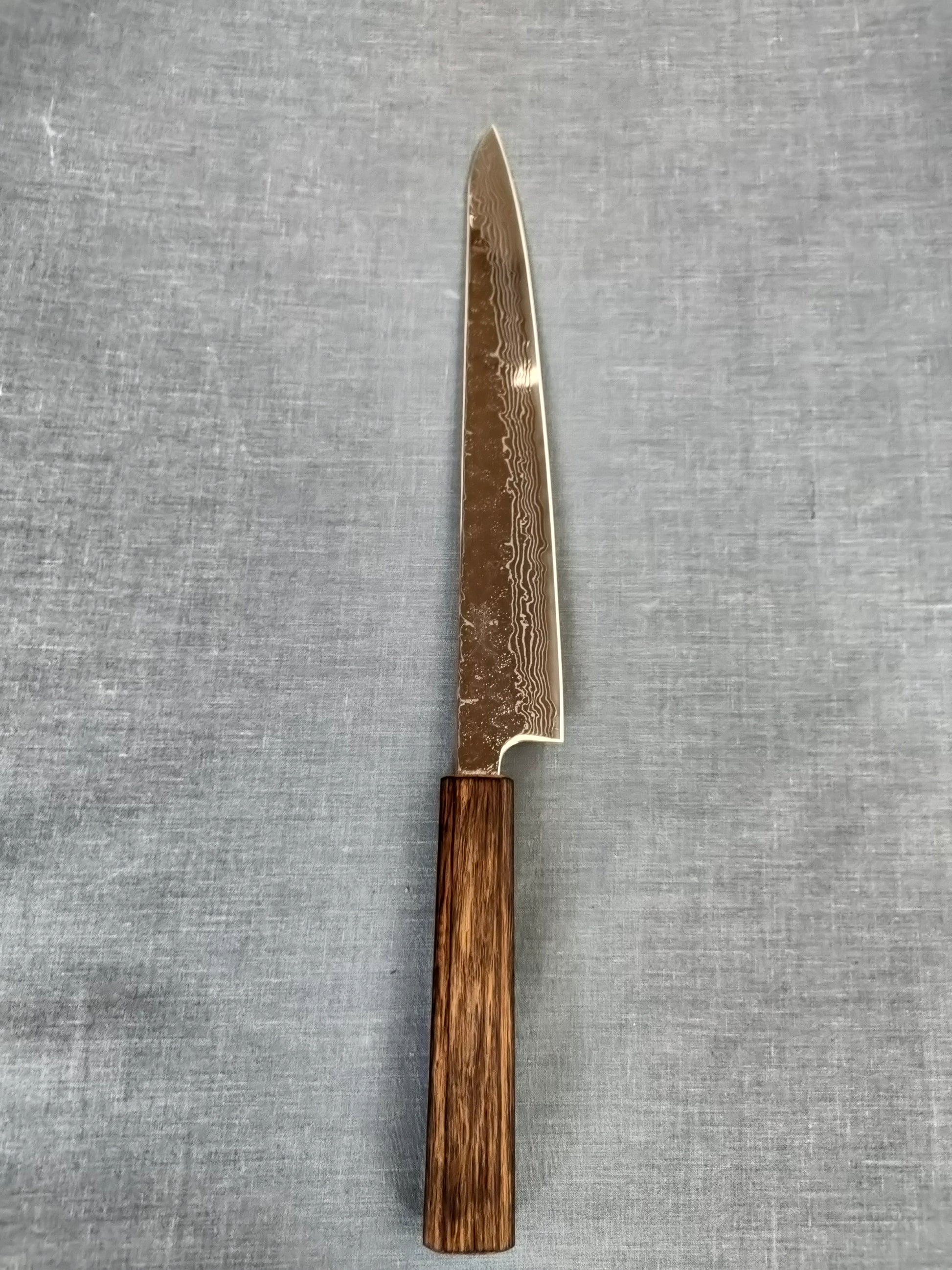 Tsunehisa | 440C Damascus Tsuchime | Sujuhiki 240mm | Oak Baikoku