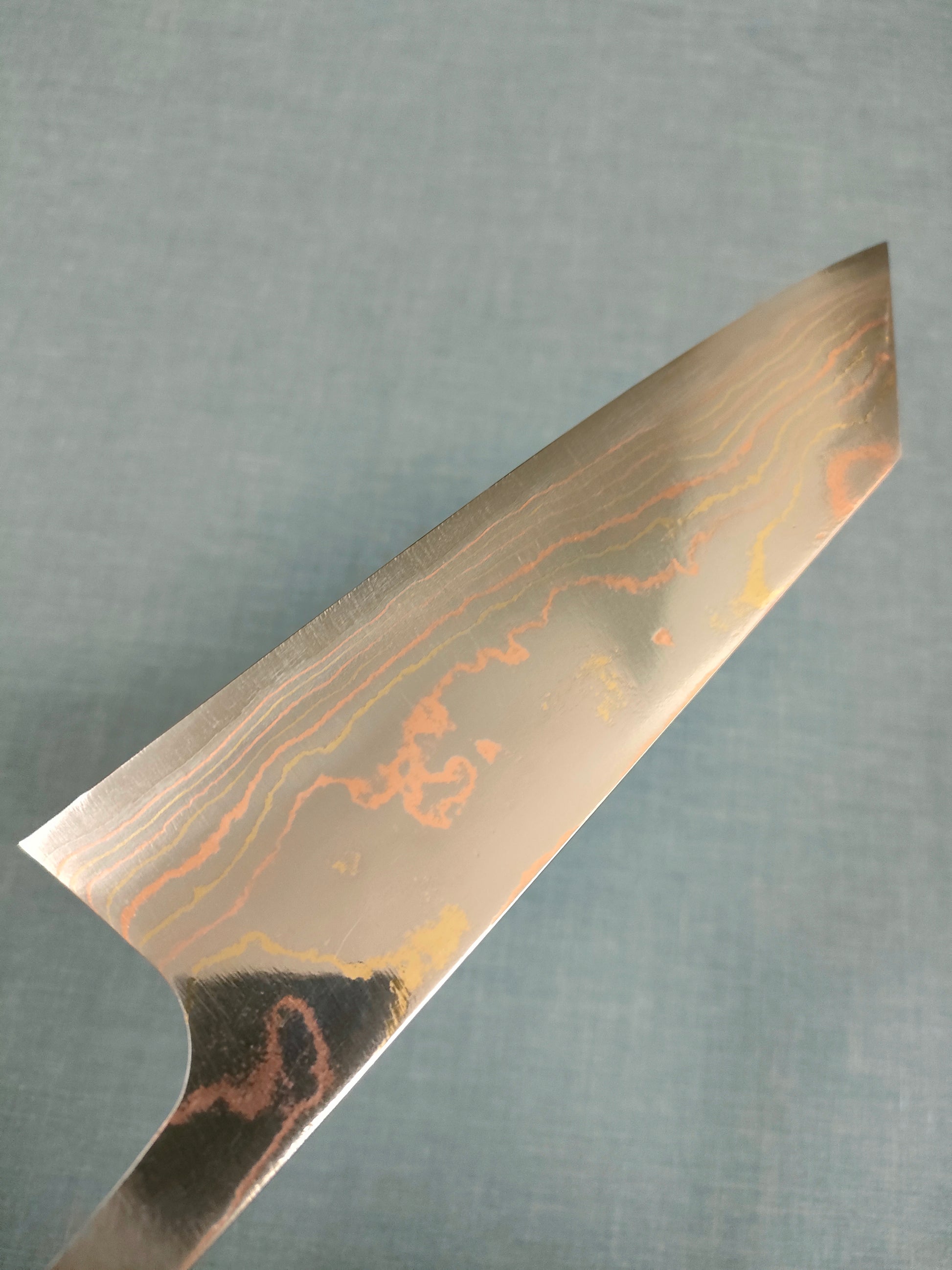 Saji Knives | Rainbow Damascus | Bunka