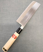 Hidari Yorimitsu | Nishigata Nakiri 165mm | Carbon Steel Damascus
