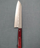 Tsunehisa | Ginsan 3 Nashiji | Santoku 180mm | Red Pakka