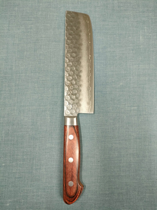 Tsunehisa | Nakiri 160mm | Swedish Steel | Brown Pakka